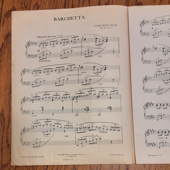 Barchetta Vintage Sheet Music - Picture 2 of 8